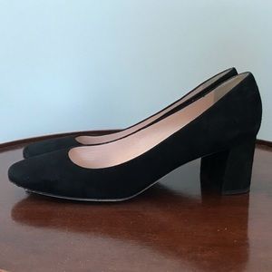 Kate Spade Kylah Suede Black Pumps block heels